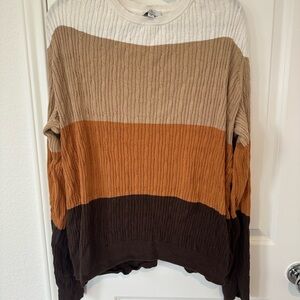 Kim Rogers White Cable Knit Sweater